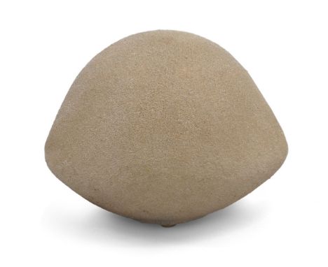 A rock floor light in the manner of Andre Cazenave,c.1970,Of ovoid form, in fibreglass reinforced polyester, with marble dust