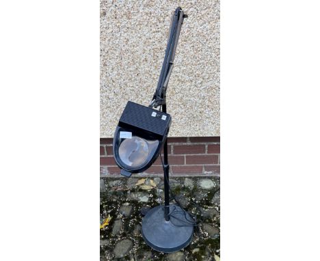 A large angle poise style CRAFT LAMP in black finish  - cost Â£200 new!!