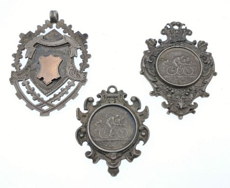 Trio of Larger Silver Medals all relating to early 1900 Bicycle races.  All won by J.G.C. Doull.  Includes Caithness 1903, Sc