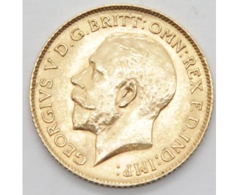George V 1913 half sovereign. P&amp;P Group 1 (£14+VAT for the first lot and £1+VAT for subsequent lots) 