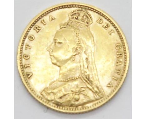 Victoria 1892 shield back half sovereign. P&amp;P Group 1 (£14+VAT for the first lot and £1+VAT for subsequent lots) 