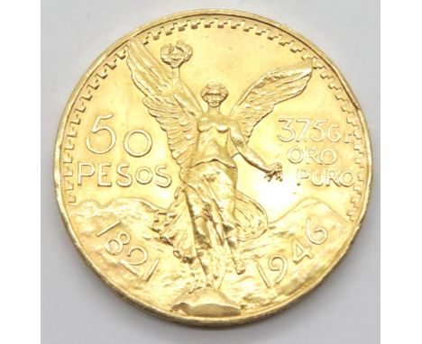 Mexican 1946 fifty Pesos. P&amp;P Group 1 (£14+VAT for the first lot and £1+VAT for subsequent lots) 