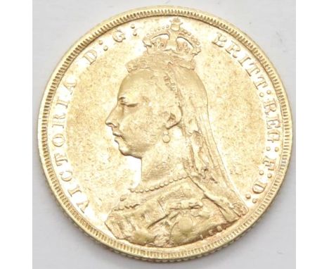 Victoria 1891 full sovereign. P&amp;P Group 1 (£14+VAT for the first lot and £1+VAT for subsequent lots) 