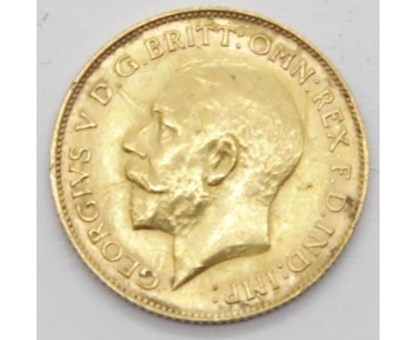 George V 1913 half sovereign. P&amp;P Group 1 (£14+VAT for the first lot and £1+VAT for subsequent lots) 