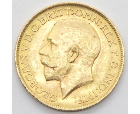 George V 1911 full sovereign. P&amp;P Group 1 (£14+VAT for the first lot and £1+VAT for subsequent lots) 