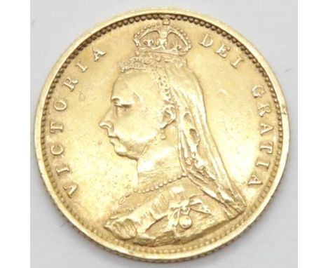 Victoria 1892 shield back half sovereign. P&amp;P Group 1 (£14+VAT for the first lot and £1+VAT for subsequent lots) 
