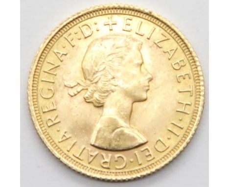 Full 1958 Elizabeth II sovereign. P&amp;P Group 1 (£14+VAT for the first lot and £1+VAT for subsequent lots) 
