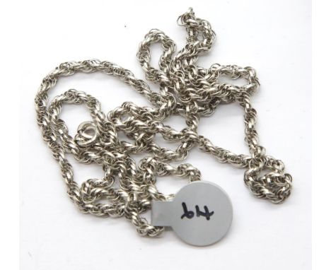 Silver Prince of Wales neck chain, L: 56 cm. P&amp;P Group 1 (£14+VAT for the first lot and £1+VAT for subsequent lots) 