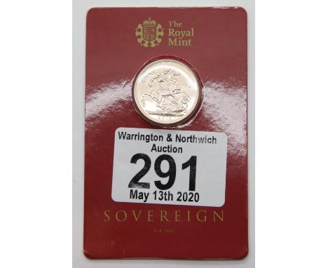 Full encased 2015 Elizabeth II sovereign. P&amp;P Group 1 (£14+VAT for the first lot and £1+VAT for subsequent lots) 
