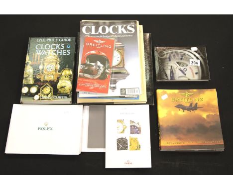 Quantity of wristwatch and clock books and catalogues, including Rolex, Omega, Breitling etc. P&amp;P Group 2 (£18+VAT for th