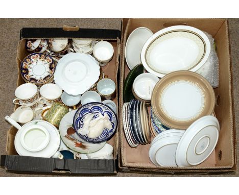 Miscellaneous ceramics and glass, including a 19th c Staffordshire part tea service, a Colclough bone china Royale part tea s
