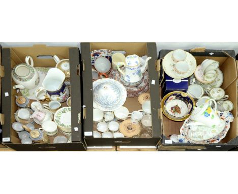 Miscellaneous decorative ceramics and teawares,&nbsp;19th c and later,&nbsp;including two Newhall coffee cups, an early Coalp