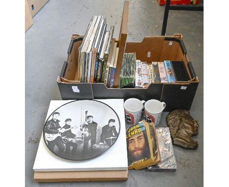 Vintage vinyl and LP records. The Beatles, including Sgt Pepper's Lonely Hearts Club Band, A Hard Day's Night, Let It Be, Mag