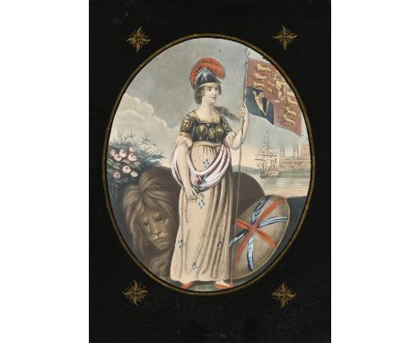 P Stampa,  Publisher – An Emblem of England, published 1799, mezzotint with contemporary hand colouring, mounted to image in 