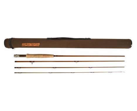 Fly fishing. A Sage FLi 9'0" 3????oz #5 four-piece fly rod, cork handle, maker's original storage carry tube Good condition