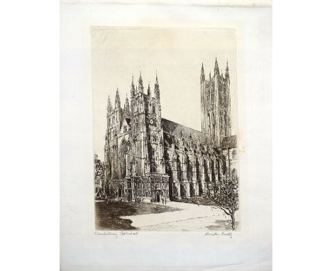 James P Power (born 1956), "The Belfry, Bruges", black and white print, signed and inscribed with title in pencil to lower ma