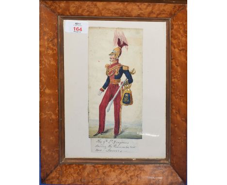 English School (19th century), Portraits of Napoleonic soldiers (the 15th Hussars, Royal Regiment and the 9th Light Dragoons)