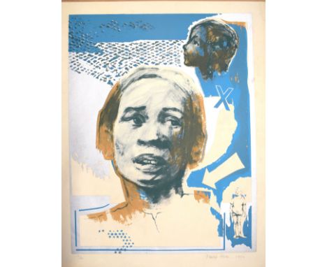 Philip Hicks (born 1928), "Victims", mixed media, signed, dated 1970 and numbered 13/30 in pencil to lower margin, 59 x 45cm,