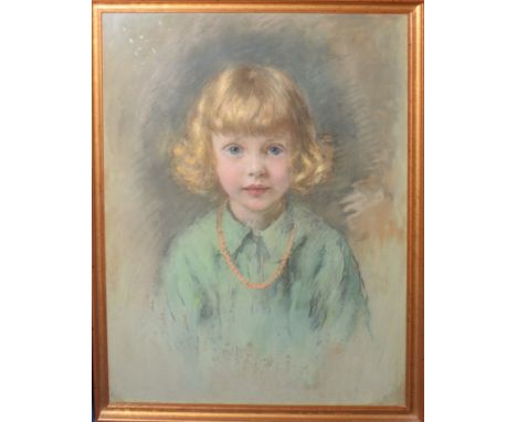 Isaac Michael Cohen (1884-1951), Portrait of a young child, pastel, signed lower right, 59 x 44cm