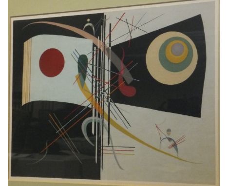 AFTER WASSILY KANDINSKY (1866-1944) "Composition in colours", chromolithograph, unsigned (ARR) together with AFTER MARC CHAGA