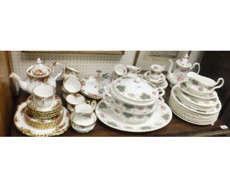 A collection of Royal Albert "Old Country Roses" pattern tea wares to include teapot, cups and saucers, milk jug, sugar bowl,