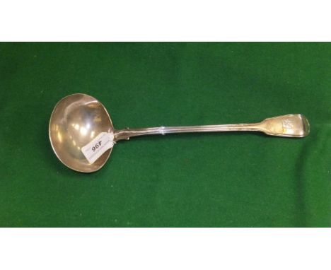 A Victorian silver ladle (by William Eaton, London, 1842), 9.3 oz