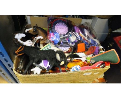 A large quantity of various toys and games including cased Games Compendium, Mah-Jong, various board games, horse toys, playi