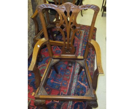 A set of six 20th Century mahogany Chippendale style dining chairs (four plus two) CONDITION REPORTS Please note that chair s