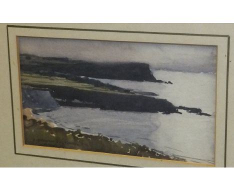 NORMAN WILKINSON (1878-1971) "Coastal landscape", watercolour, signed lower left