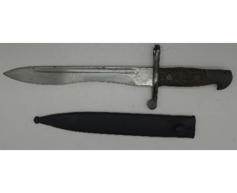 A Spanish 1941 pattern Bolo Mauser bayonet, manufactured by Toledo Arms Factory, with scabbard