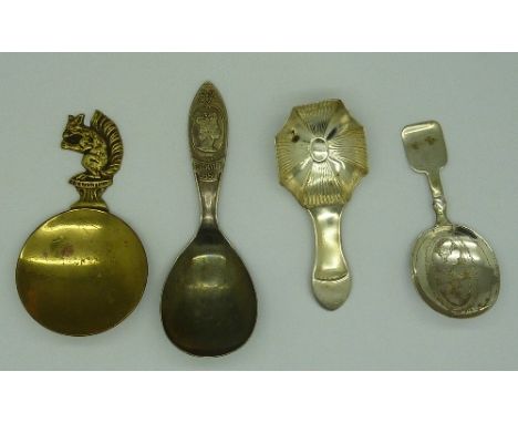 Four caddy spoons