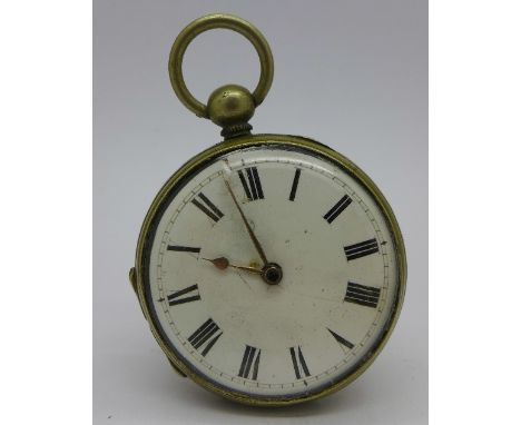 A plated verge pocket watch, Eldon of London