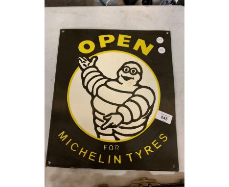 AN ENAMEL MICHELIN TYRES SIGN 