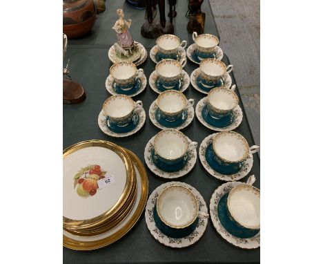 TWELVE ROYAL ALBERT BONE CHINA CUPS AND SAUCERS TO INCLUDE OTHER CERAMICS ETC 