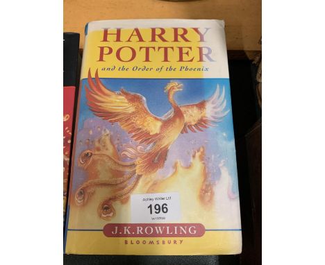 A FIRST EDITION COPY OF 'HARRY POTTER AND THE ORDER OF THE PHOENIX' BY J K ROWLING 