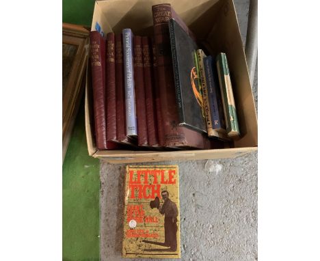 A COLLECTION OF BOOKS INCLUDING LORD OF THE RINGS, LITTLE TICH ETC. 