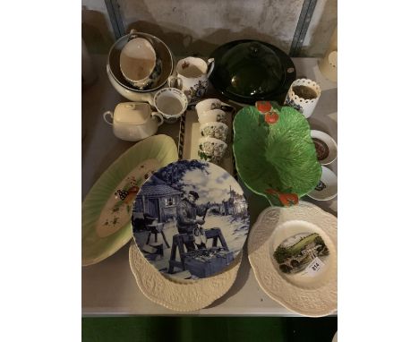 A QUANTITY OF VARIOUS CERAMIC WARE TO INCLUDE A BESWICK DECORATIVE SALAD BOWL 