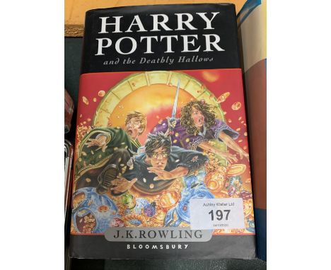 A FIRST EDITION COPY OF 'HARRY POTTER AND THE DEATHLY HALLOWS' BY J K ROWLING 