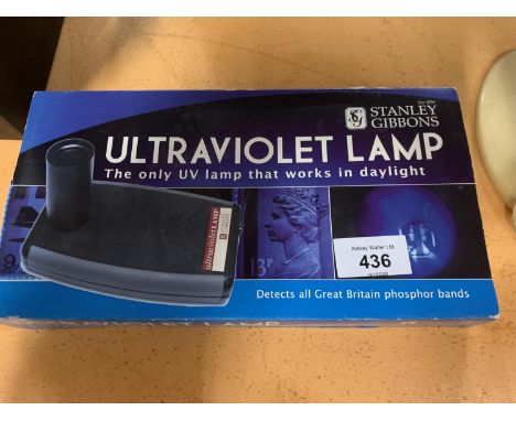 A STANLEY GIBBONS ULTRA VIOLET LAMP FOR DETECTING FAULTS IN STAMPS ETC 