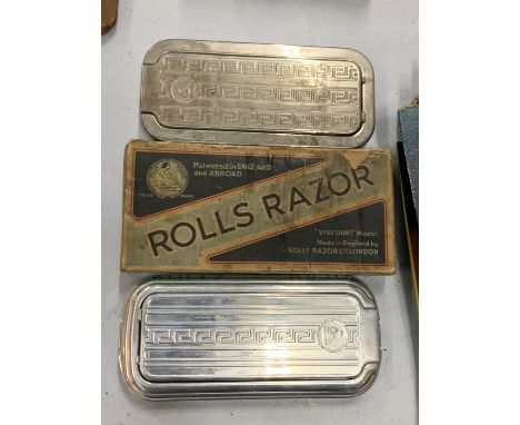 TWO VINTAGE ROLLS RAZORS 