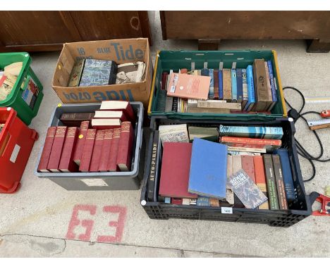 FOUR BOXES OF VINTAGE AND COLLECTABLE BOOKS 