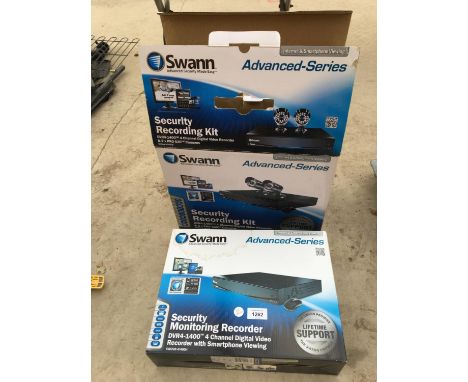 SWANN SECURITY MONITOR RECORDER AND FURTHER CAMERAS 