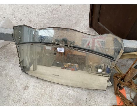 TWO VINTAGE BEVELLED EDGED WALL MIRRORS 