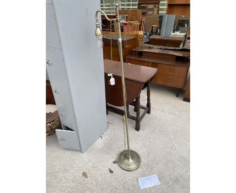 A BRASS DECORATIVE STANDARD LAMP - IN W/O 
