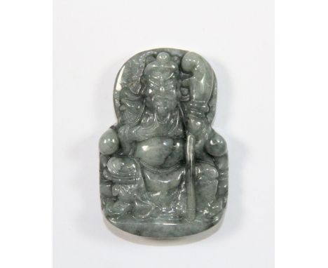 A Chinese carved jade amulet L.5.3cm