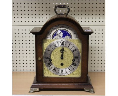 A moon phase mantle clock H. 30cm