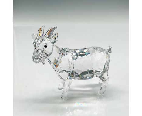 Part of the Peaceful Countryside theme group, this clear figural has faceted body, head and horns with jet crystal inset eyes