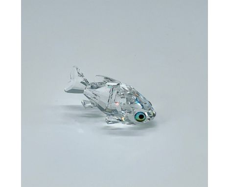 This Swarovski crystal miniature goldfish is from the Beauties of the Lake series. It has a clear faceted body, fins and tail