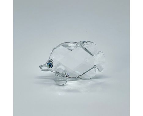 The fish is made from clear facetted crystal and the eyes are made from Moroda Sahara color crystal. Item comes with box meas