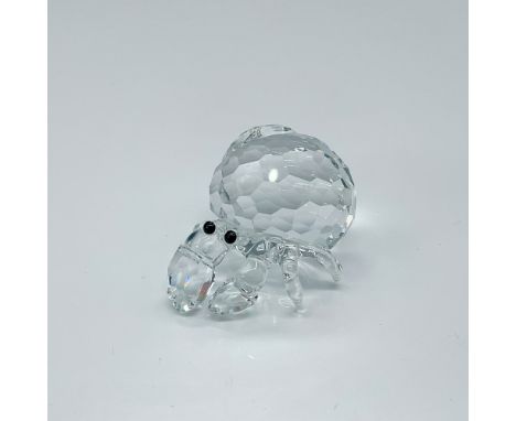 This Swarovski crystal hermit crab was part of the Aquatic Worlds family. It has a body in faceted clear crystal and Jet crys